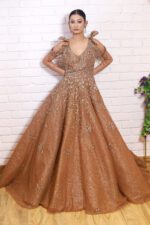 Copper Gold Ball Gown