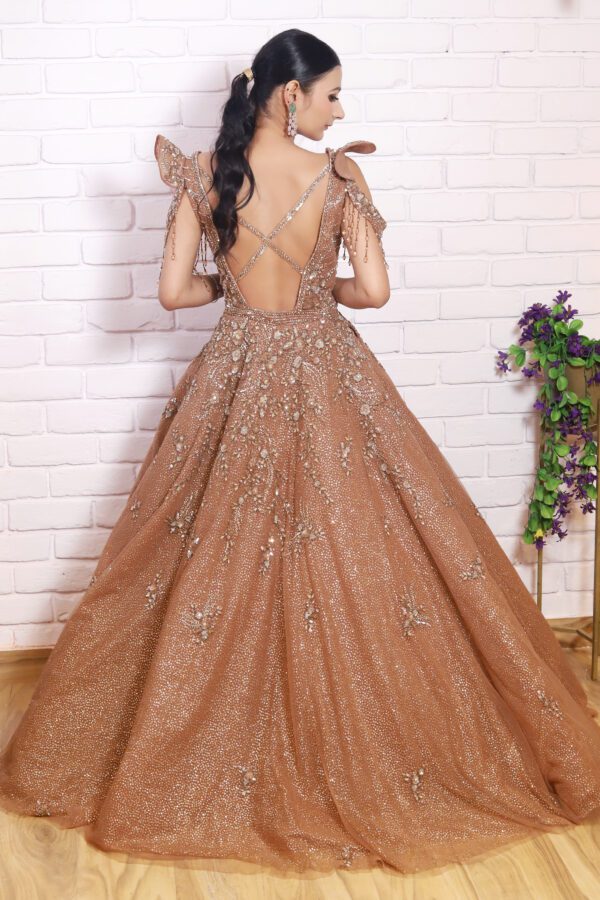 Copper Gold Ball Gown