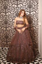mocha brown lehenga set