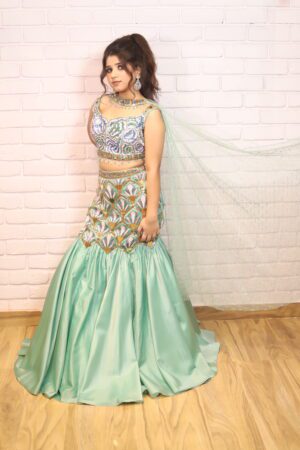 funky fish cut lehenga