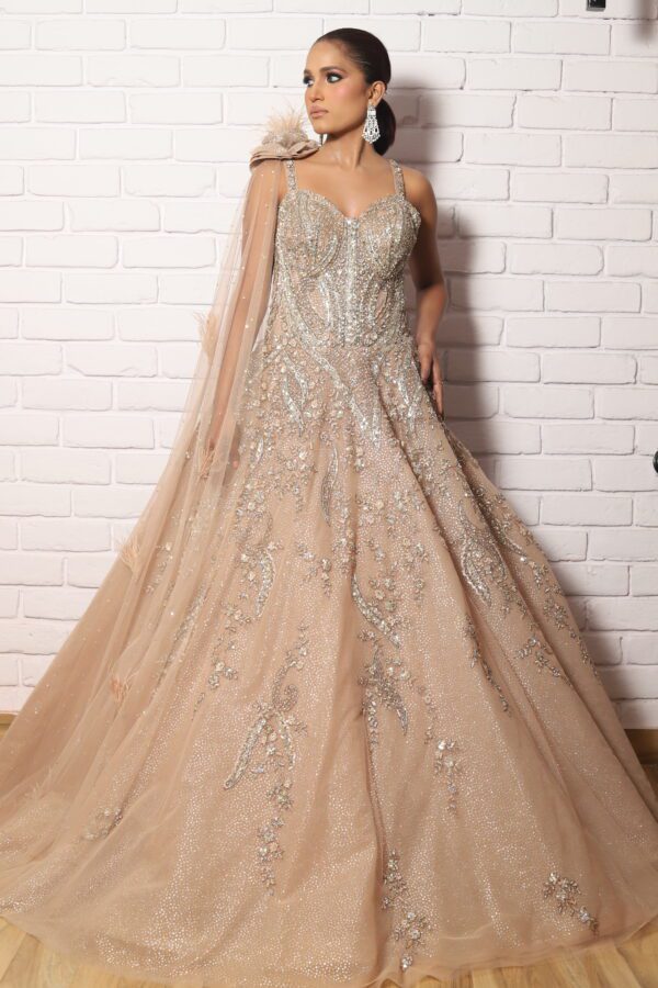 Designer Ball Gown with corset fit