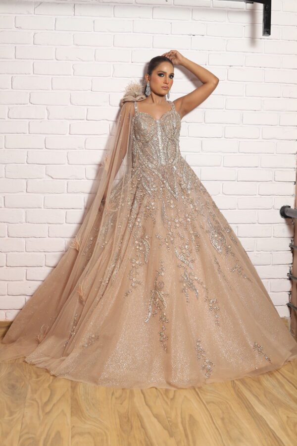 Designer Ball Gown with corset fit