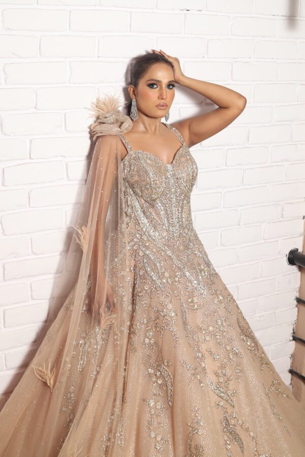 Designer Ball Gown with corset fit