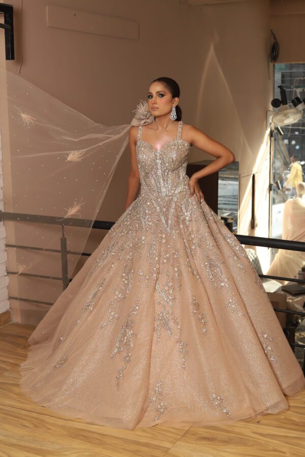 Designer Ball Gown with corset fit