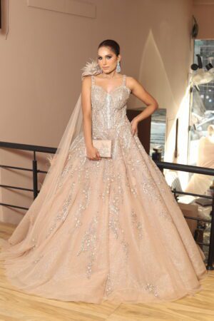 Designer Ball Gown with corset fit
