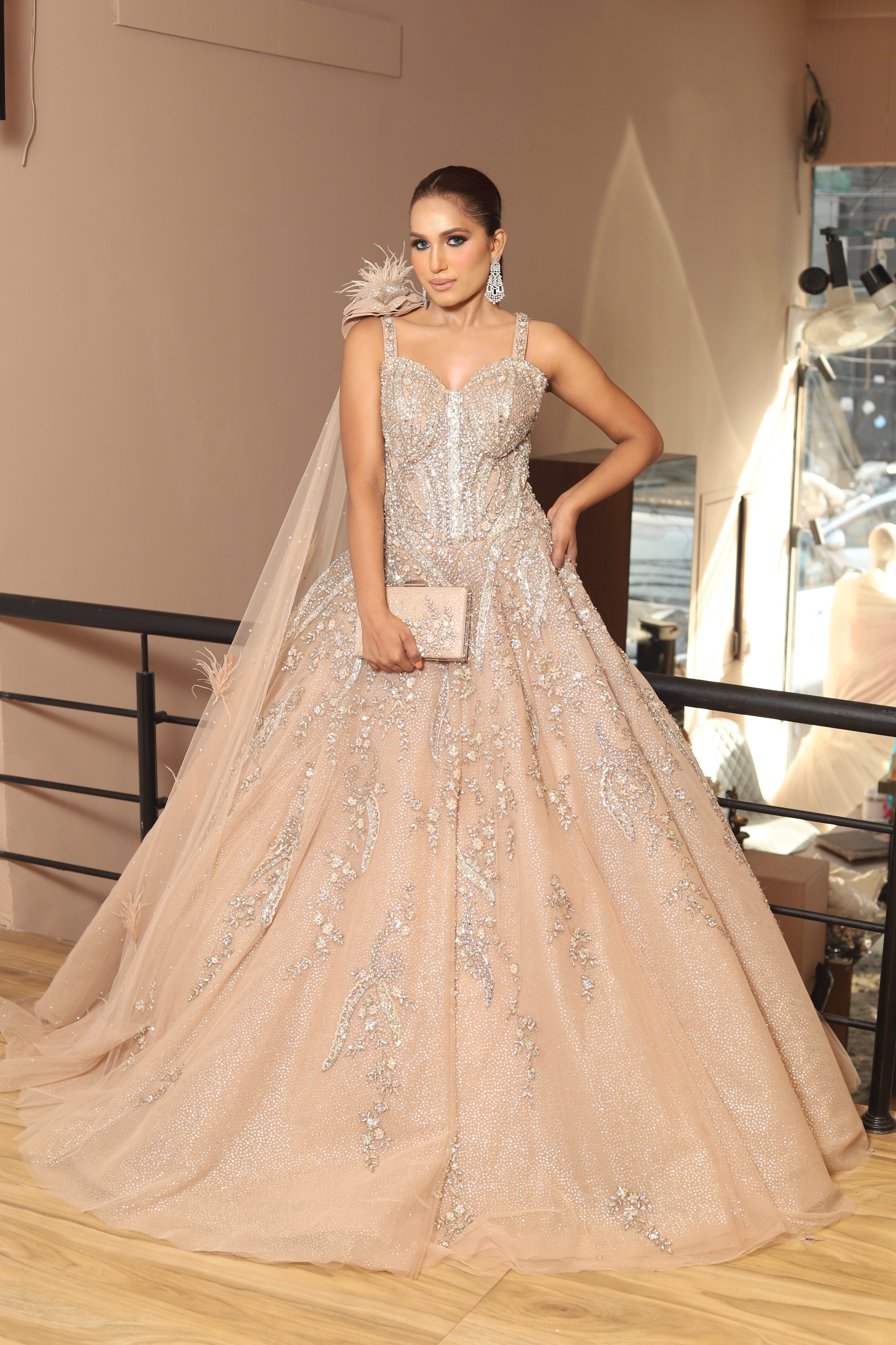 Designer Ball Gown with corset fit