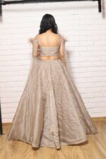 Hand work ball lehenga with bell sleeves