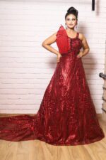 Western flap trail gown