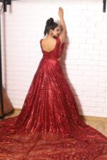 Western flap trail gown